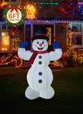 5FT Snowman Flexing Inflatable – Christmas Fitness Yard Decoration / Muscular Holiday Snowman with Classic