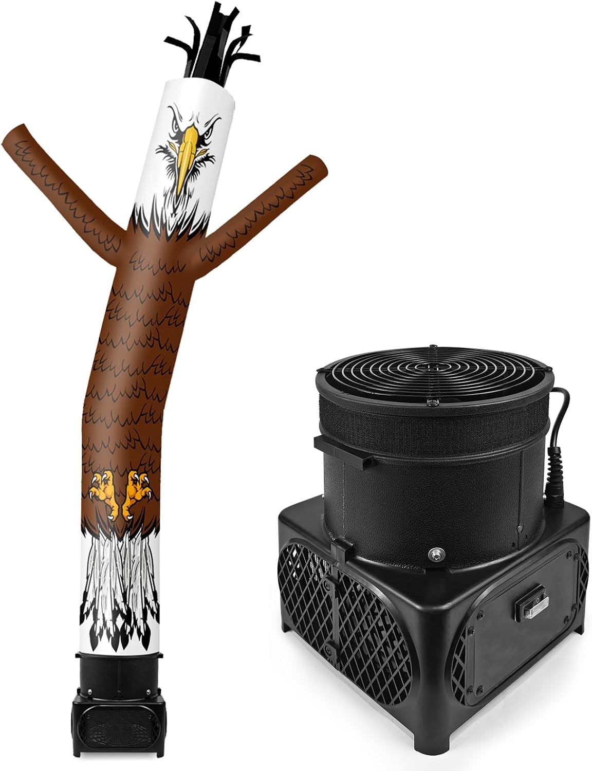 GOODENY 7FT Tall Inflatable Tube Man Eagle Wacky Wavy Dancing Guy with Weather-Resistant Blower (9''Diamete