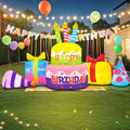 8 ft Inflatable Birthday Cake with Candles, outdoor decoration