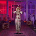 Scary 5.7FT Halloween Decoration Outdoor, Hanging Swinging Clown with Sound / Indoor Outdoor Yard Decor,