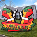 Teyva Daily 7 ft Juneteenth Inflatable Decoration June 19 1865 Built-in LED Lighted Large Blow up Yard Sign